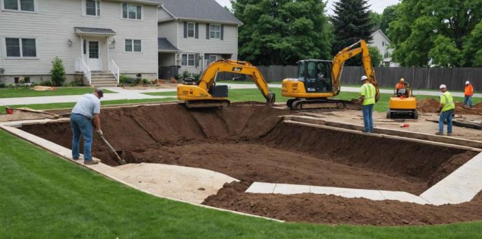Créer la piscine de vos rêves : le rôle crucial du terrassement et de la démolition